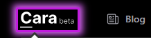 Cara logo link highlighted by Axe Dev Tools